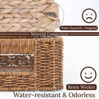 Baskets for Organizing, Undershelf Wicker Storage, Hand Woven Organizer for - Image 3