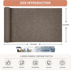 Fine Linen Repair Patches, Self-Adhesive Linen Fabric Patches, 12X40 inch Extra - Image 2