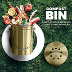 Utopia Kitchen Compost Bin for Kitchen Countertop - Image 2