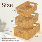 Baskets for Organizing, Undershelf Wicker Storage, Hand Woven Organizer for - Image 2