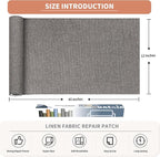 KING MOUNTAIN Fine Linen Repair Patches, Self-Adhesive Linen Fabric Patches - Image 2
