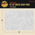 Dura-Gold Premium 6" x 9" White Light Duty Scuff Pads, Box of 10 - Image 2