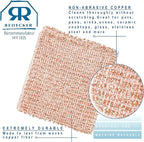 Redecker Real Copper Cleaning Cloths – Scratch-Free 2-Ply Woven Copper Scrub - Image 4