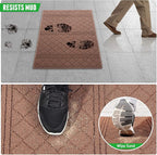 REFETONE Indoor Doormat, Front Back Door Mat 24"x36" Rubber Backing Non Slip - Image 3