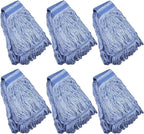 Mop Head Replacement Commercial Heavy Duty String Blue Wet Mop Heads by Klesti