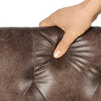 24'' Leather Ottoman with Storage Rectangle Foot Rest Ottomans Stool - Image 6
