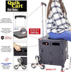 dbest products Quik Cart Stair Climber Wheeled Rolling Crate Teacher Utility - Image 2