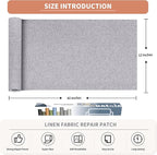 KING MOUNTAIN Fine Linen Repair Patches, Self-Adhesive Linen Fabric Patches - Image 2
