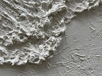 NANKAI Hand Painted White Minimalist Art Painting Ocean Waves Abstract Canvas - Image 3