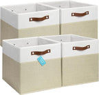 OrganiHaus 13x13 Cube Fabric Storage Bins Set of 4, Fabric Storage Cubes w/ by OrganiHaus